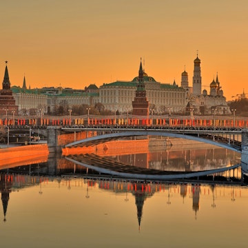 Sunrise at Moscow Kremlin, Russia.
