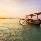 Boat at Sunset in Gili Islands, Indonesia